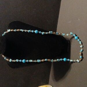 Single strand handmade holite beaded necklace